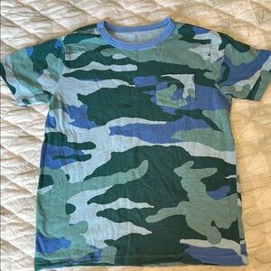 Crewcuts Camouflage T-Shirt in Green and Blue